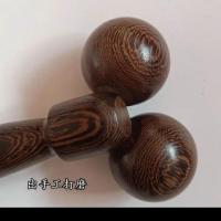 鸡翅木双球手动滚轮按摩器面部腿部全身美容瘦脸按摩棒球 木质 鸡翅木二轮