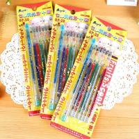 24色闪光笔水彩笔彩色中性笔荧光笔标记高光笔贺卡涂鸦手账啫喱笔 1支笔+6支芯