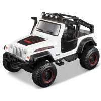 美驰图福特雪佛兰仿真合金小汽车模型儿童男孩玩具牧马人车模摆件 2003吉普 Warangler 白
