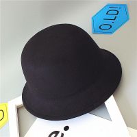 帽子女民族风渔夫帽刺绣花夏季复古洋气盆帽时尚遮阳新款百搭礼帽 光面款(无花朵) 黑色