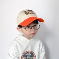 儿童棒球帽春秋韩版洋气宝宝帽子鸭舌帽遮阳帽防晒女童男童太阳帽 橘色[拼色贴标]棒球帽 约2-8岁[48-52]按实际头围
