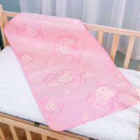 婴儿宝宝冰丝小凉席儿童幼儿园午睡席子夏季透气新生儿婴儿床凉席 婴儿冰丝凉席粉色(无枕头) 100*56