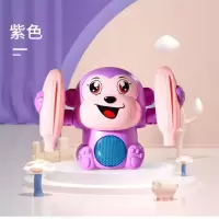 翻滚猴声光电动会翻跟头翻斗0到6个月12个月婴儿女宝宝小猴子玩具 原厂正品翻滚猴[紫色] 电池款[3节电池+螺丝刀]