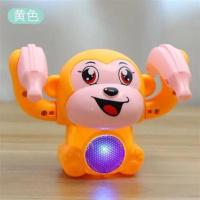 翻斗猴声控电动音乐翻滚猴婴儿男孩女孩宝宝爬行翻跟头小猴子玩具 黄色声控猴子配电池