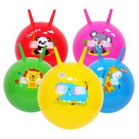 儿童充气玩具跳跳马宝宝婴儿坐骑音乐马跳跳兔跳跳马橡胶充气玩具 随机一款加厚羊角球加厚款防爆