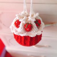 爱心毛线包包材料包女手工编织水桶包diy材料包可爱简约手提小包 蛋糕包红色材料包