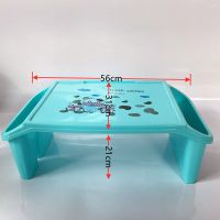 学习桌儿童书桌游戏桌床上小桌子笔记本电脑桌宝宝幼儿学生玩具桌 蓝色儿童桌 无凳子