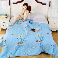 夏天空调被夏凉被双人薄被子单人夏被可机洗水洗学生春秋夏被 夏天草莓 70*100[盖肚被]