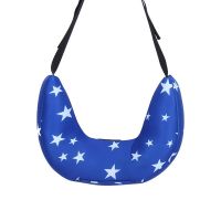 儿童车载睡觉神器后排汽车抱枕睡枕颈枕安全带调节枕头车靠枕通用 星空蓝 月牙型头枕