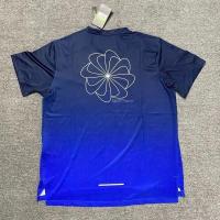 NK太阳花训练服男夏季田径比赛体育生t恤足球队服速干透气半袖 渐变蓝 S(100斤以内)