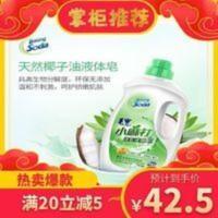 洗衣液清洁剂护理剂体皂家庭装小苏打绿色2000g台湾毛宝 2000g