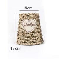 北欧风编织藤编干花篮子插花花瓶客厅摆件草编花蓝筐花盆吊篮悬挂 手工麻绳圆锥花篮