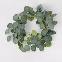 仿真尤加利叶藤条假花植物叶子藤条花藤爬墙塑料结婚婚庆挂藤装饰 2米加密绿色 1枝