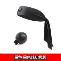 头带式魔力反应球悬挂弹力拳击训练器材速度球搏击散打解压发泄球 黑色初级版拳击球