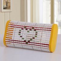 麻将空心枕竹枕竹藤枕头保健枕空心枕夏天麻将凉枕头汗蒸房用枕 玻璃珠芯空心枕 34*16*8CM