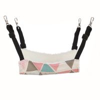 猫窝四季通用宠物吊床加绒式秋千观景笼子高贵屋挂式猫咪用品小型 彩三角 S (适合1-2斤猫咪)