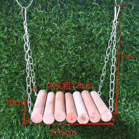 小宠秋千龙猫松鼠玩具木制玩具仓鼠造景爬梯吊桥鸟用品鹦鹉攀爬 宠物造景秋千12.5*10*15cm 1个