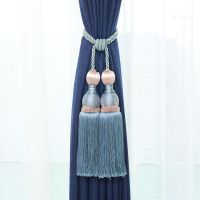 [挂钩]窗帘绑带绑绳一对流苏穗吊坠绑球挂球欧式装饰窗帘扣 [双球款] 1串(颜色留言)