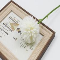 单支绢花塑料假花装饰花束仿真花客厅摆设绣球花兵乓菊小球蒲公英 奶白色 5枝