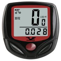 美利达通用山地公路车码表单车骑行里程表中文测速表自行车配件 黑红