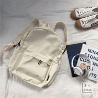 日系元素港风街拍书包女韩版ins复古星球学生帆布双肩包校园背包 白色TT002+(无挂件)