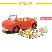 儿童小猪玩具男女孩佩奇帐篷跑车滑行汽车宝宝生日礼物套装2-6-岁 特价版红色跑车+送食物配件