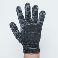 劳保手套白色薄款加厚耐磨棉线手套工作汽修男女手套批发线手套 黑色耐脏款棉线 12双