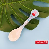 密胺卡通婴儿耐摔餐具宝宝家用儿童学生成人实用调羹汤勺饭勺餐具 小猪佩奇勺(正品)