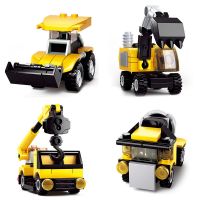 兼容乐高积木城市系列工程汽车模型挖掘机推土机儿童益智拼装玩具 0592工程系列随机1款