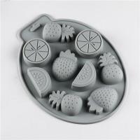 新品创意水果菠萝柠檬草莓造型硅胶制冰格DIY果冻模冰块冰淇模具 两色随机