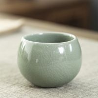五大名窑茶杯套装家用陶瓷汝窑哥窑五行复古品茗杯茶盏主人杯单杯 哥窑