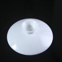 南帝家用泡茶碗配盖陶瓷盖碗盖子三才盖碗碗盖茶具茶碗单盖零配盖 纯白(直径7.2)