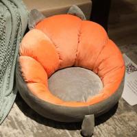 ins榻榻米日式坐墩懒人蒲团坐垫卧室家用地上飘窗地板屁垫圆垫子 猫咪 小号-48*43*6cm