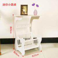 简约收纳柜小圆桌床边柜子床头柜子小桌子茶机收纳柜子北欧咖啡桌 偏小[小圆桌]