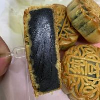 广式月饼豆沙月饼伍仁双黄白莲蓉五仁月饼客家传统儿时味道500g 黑豆沙月饼500g一筒