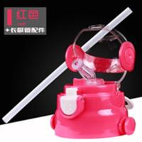 迪士尼儿童保温杯吸管杯盖子5712原装开关配件5653米奇吸嘴水杯盖 小布丁盖红色