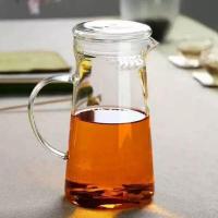 新款加厚800ml大容量耐热玻璃茶具月牙公道杯月牙壶自带过滤一体 800ml月牙壶