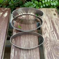 不锈钢椭圆模具加厚家用商用一体成型玉米饼馒头煎饼米糕米粑模具 小号丨(长乘宽)96毫米*54毫米 模具高2厘米丨5个价