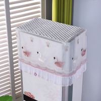 立式空调罩柜机柜式防尘罩布艺3匹2P开机不取客厅空调防尘套 皇冠天鹅(开机不取短款) 短款罩 顶部53*33内可以用