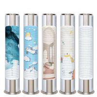 圆柱立式空调挡风板防直吹格力美的柜机档冷气导风罩遮风挡板通用 面板一张[不含配件] 100x27x0.2cm