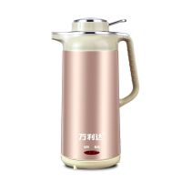 万利达烧水壶保温电热水壶家用电水壶不锈钢双层防烫开水壶煮水壶 普通款/香槟金/0.6米电源线