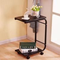 沙发边桌边几可移动边柜北欧角几方几床头小桌子小茶几简约置物架 黑色(45*30*65厘米高)