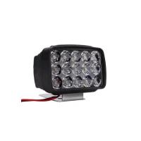 电动车灯超亮改装外置灯摩托车LED灯12伏48V60V72V80V 防水大灯 超亮-15珠白光1只+送螺丝