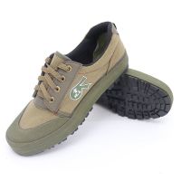 雪地王3744解放鞋橡胶底迷彩鞋作训鞋登山鞋防滑鞋耐磨工地鞋帆布 卡其色 38