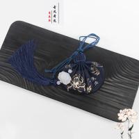 端午节宫廷汉服古风香包随身荷包空袋子刺绣驱蚊绸缎香囊首饰挂件 宝蓝色[空袋]