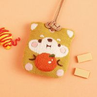 御守情侣刺绣diy平安符手工制作礼物送男友挂件护身平安福初学者 小柴 单独绣布+针+绳子(没有绣线綉绷等)