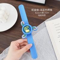 卡通发光驱蚊手环女生版可爱大人随身小情侣儿童户外防蚊手链手 纸盒装-浅蓝色鳄鱼