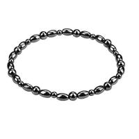 减肥减脂磁疗脚链能量磁石负离子脚环七彩时尚缓解疲劳防静电脚饰 子母米珠[个性黑磁疗脚链]