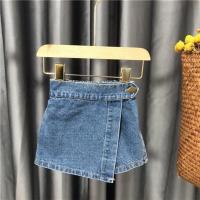儿童牛仔短裤夏季百搭薄款外穿女宝宝裙裤套装小童裤子夏3岁女童 蓝色 110cm