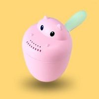 宝宝洗头洗发杯婴儿洗澡神器水勺杯儿童海绵擦搓澡无痛浴用品刷子 单个 粉洗头杯